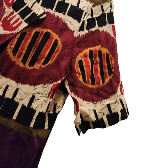 Anthony Mark Hankins Vtg Multicolor Short Sleeve Midi Grannycore Dress Sz 8M - Picture 11 of 11